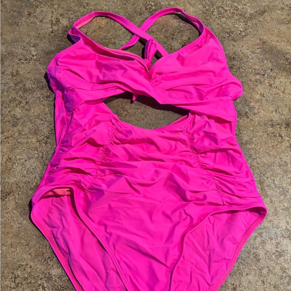 Shecurve Vibrant Pink Women's One Piece Swimsuit